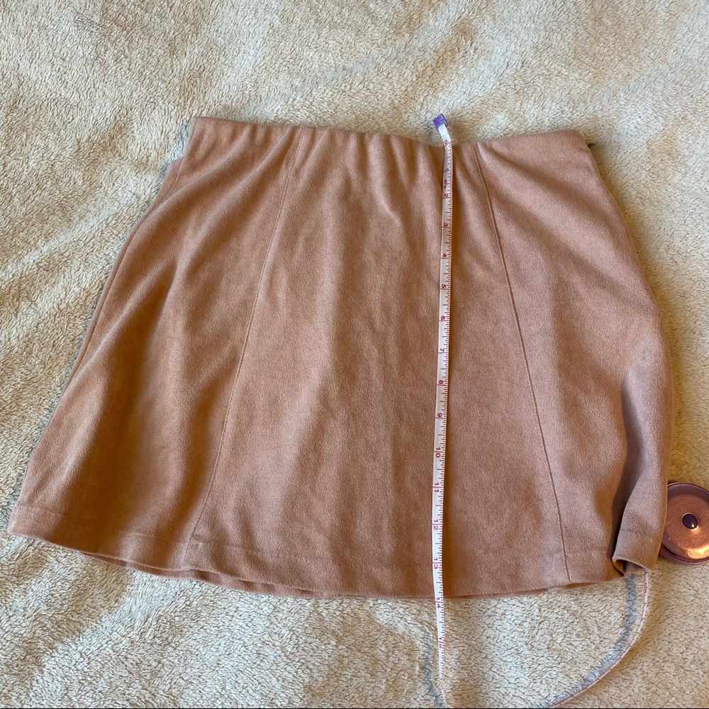 Suede Pink Mini Skirt A skirt - Picture 3 of 7